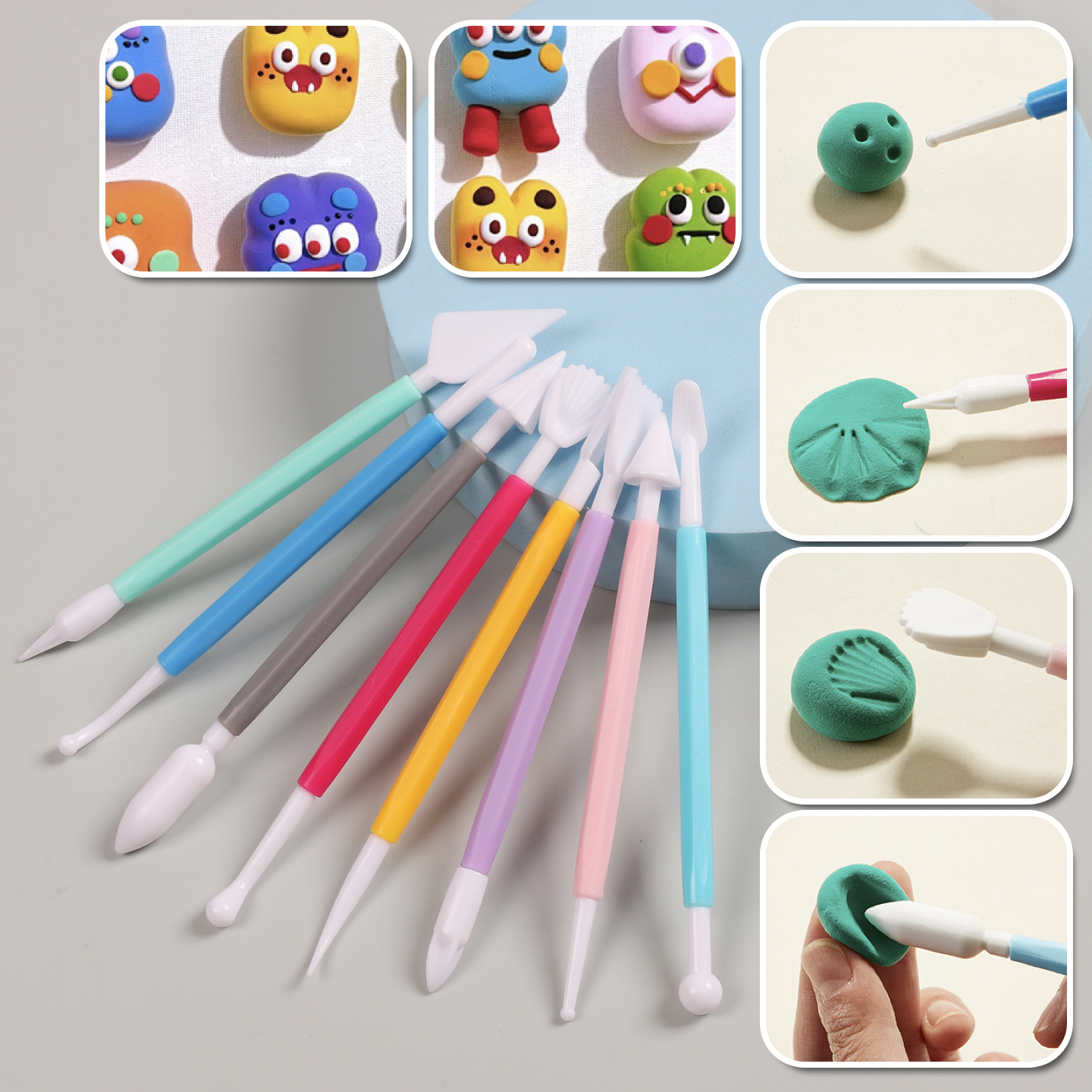 Resin Art Tool Kit - 8 Pieces Handmade Pottery Tools Ultra