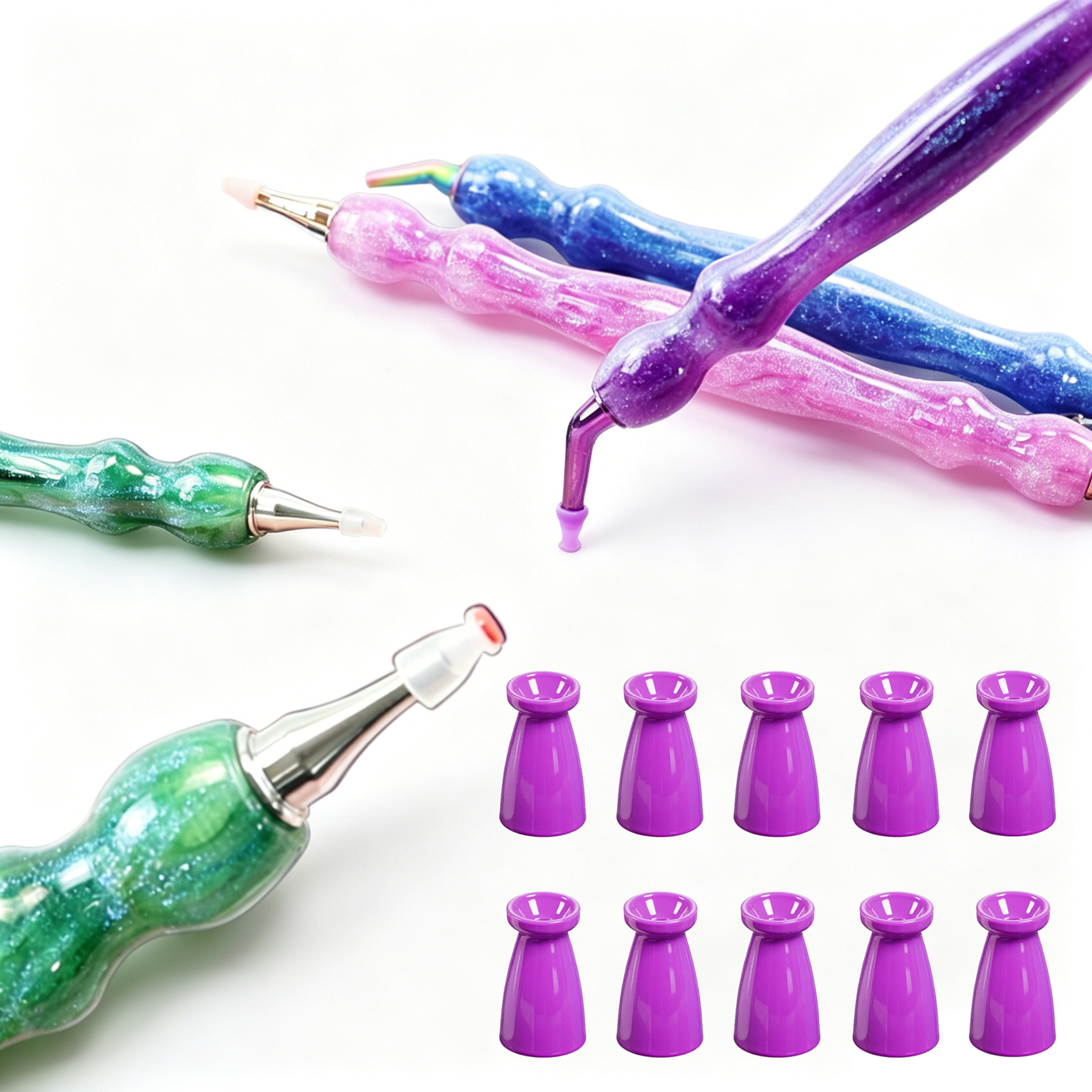 Resin Art Painting - 10Pcs Silicone Diamond Painting Pen Tips,