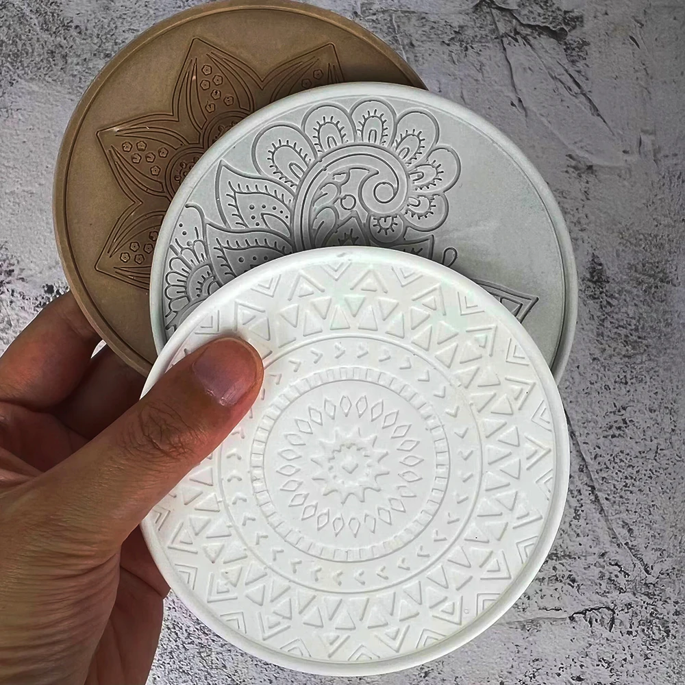 Resin Art Coasters - Mandala Round Coaster Resin Silicone Mold