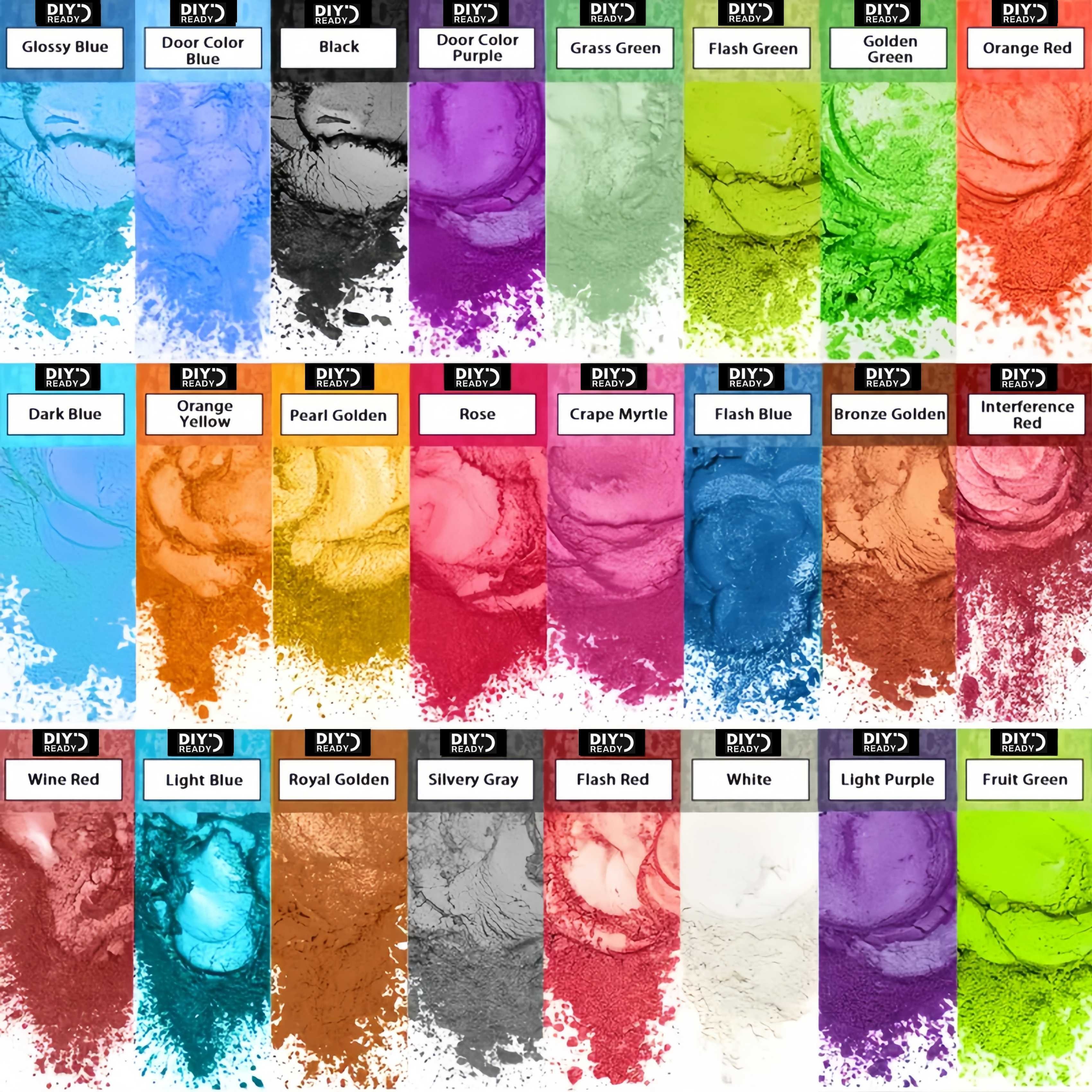 Resin Art Coasters - 24 Colors/8 Colors 5g 0.18oz Pearlescent