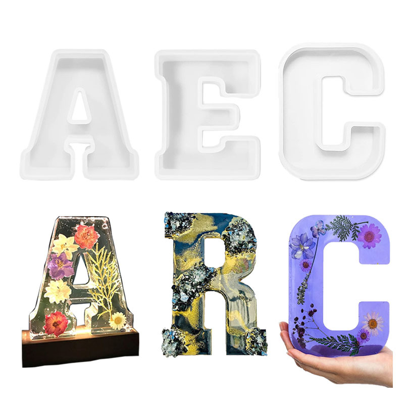 Resin Art Alphabet - 1pc A-Z Letter Silicone Molds Alphabet