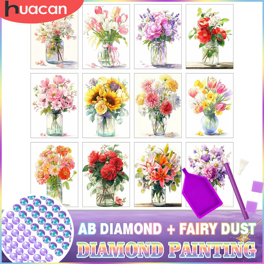 Resin Art With Rose - HUACAN Diamond Art Painting Rose Flower
