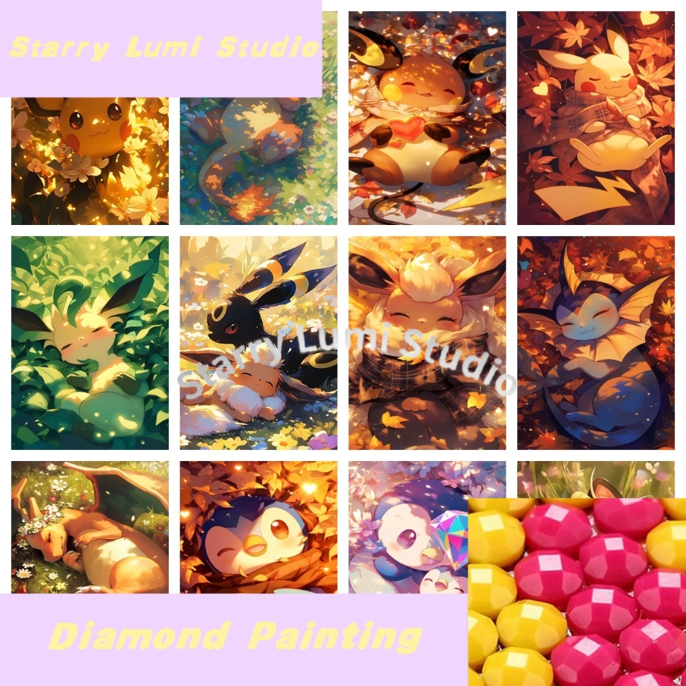 Resin Art Kit - Cartoon Pokemon Pikachu Charizard Eevee Vulpix