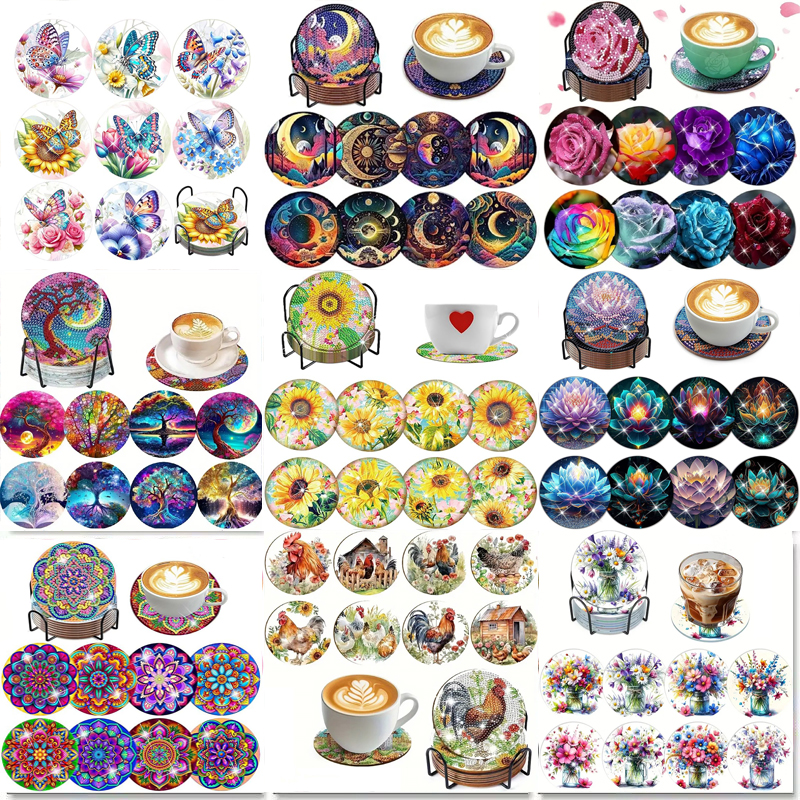 Resin Art Painting - 8 pieces of diamond art painting
