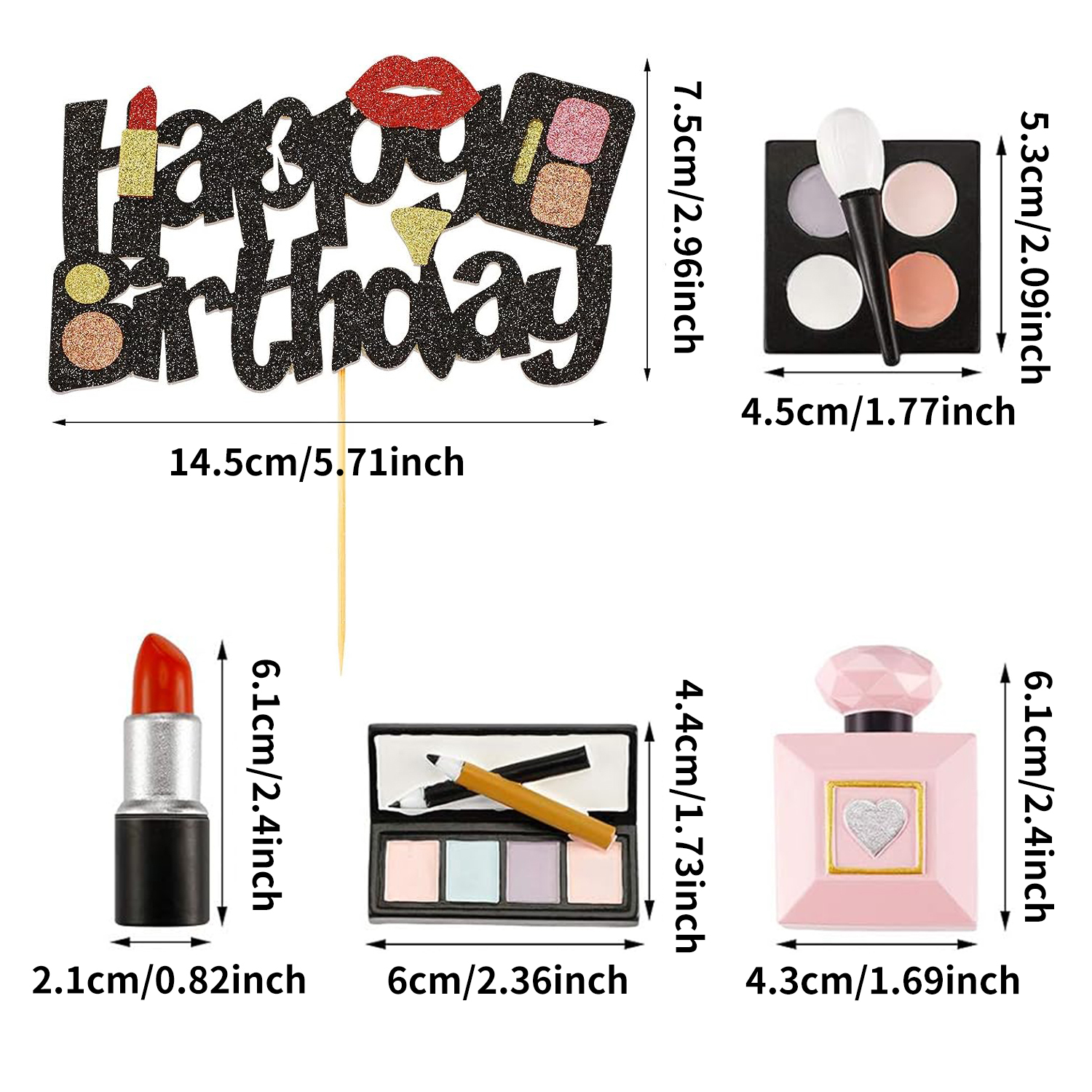 Makeup Themed Cake Toppers Res - Resin Art Alphabet ulasan dan harga