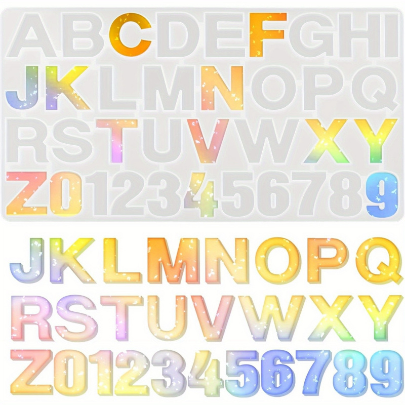1 Silicone letter mold、Epoxy r - Resin Art Alphabet ulasan dan harga