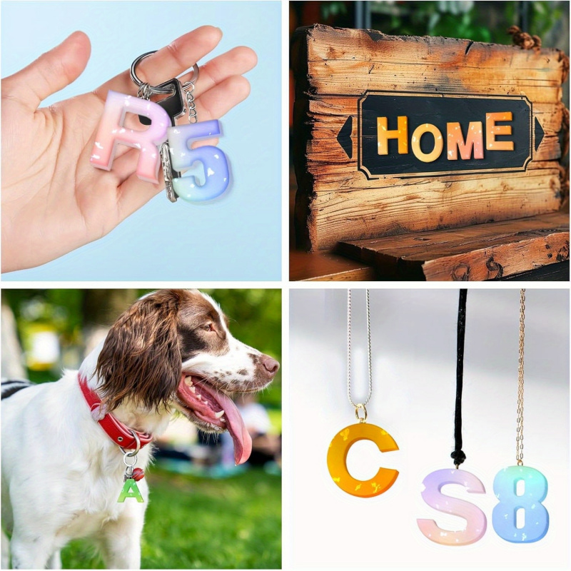 1 Silicone letter mold、Epoxy r - Resin Art Alphabet ulasan dan harga