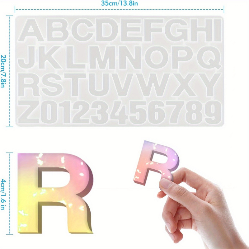 1 Silicone letter mold、Epoxy r - Resin Art Alphabet ulasan dan harga