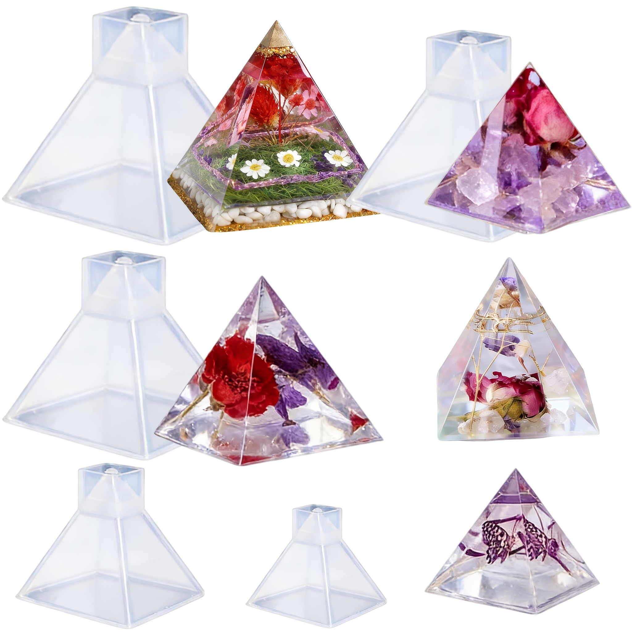 5pc- Pyramid resin molds of va - Resin Art Guide ulasan dan harga