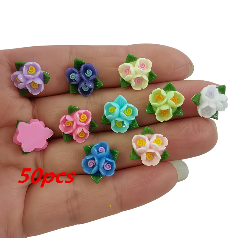 20/50pcs Mixed Resin Mini Colo - Resin Art With Rose ulasan dan harga