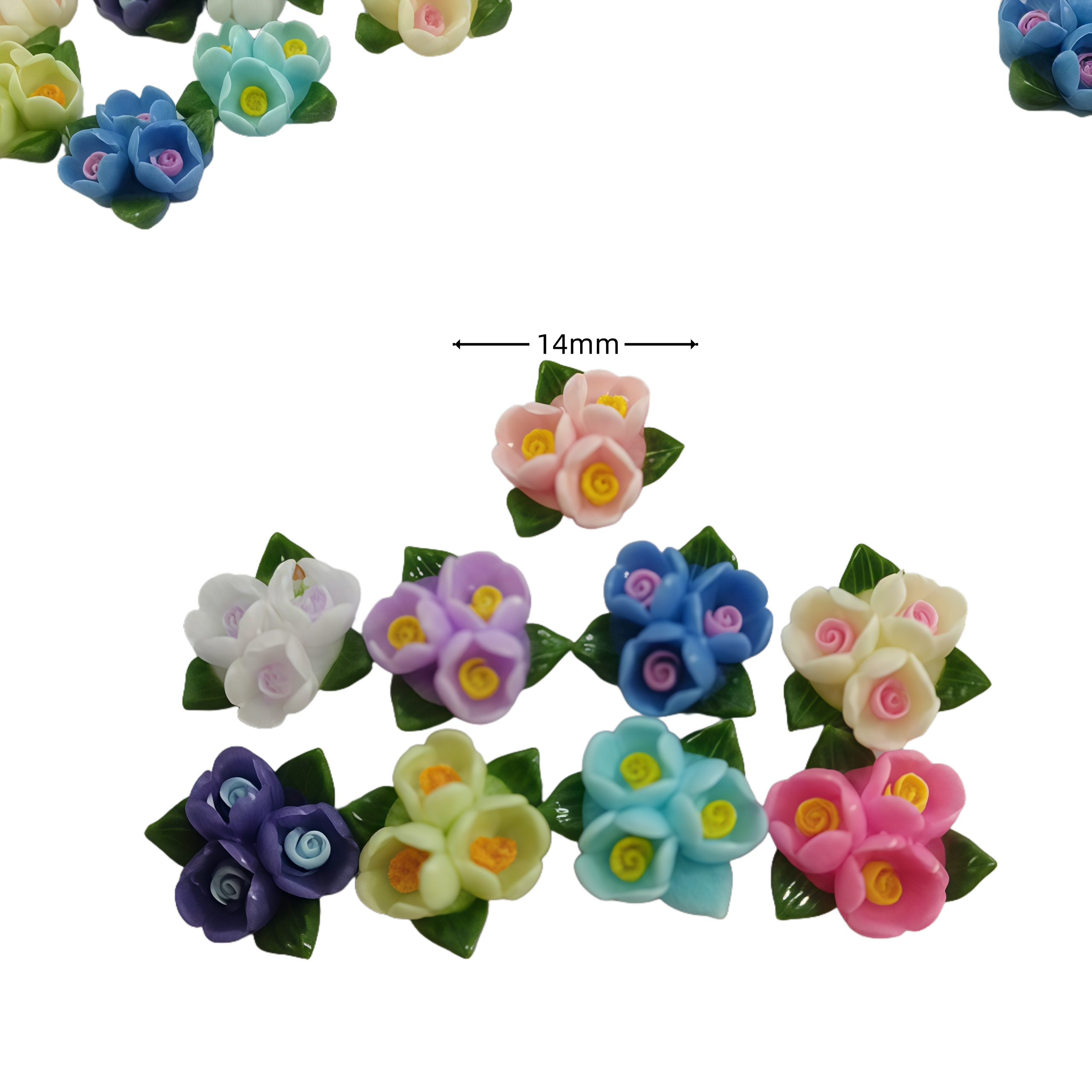 20/50pcs Mixed Resin Mini Colo - Resin Art With Rose ulasan dan harga