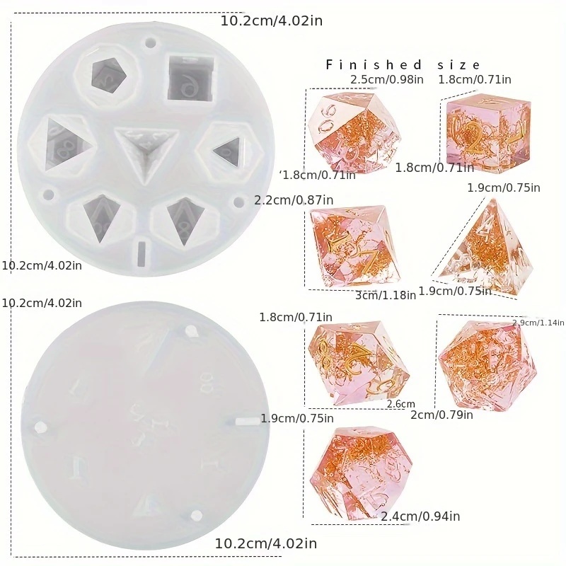 1setsilicone resin die molds ， - Resin Art Guide ulasan dan harga