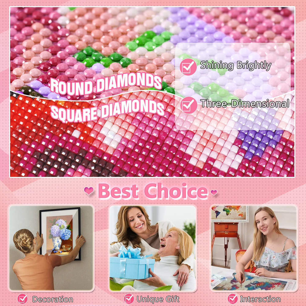 HUACAN Diamond Painting Rose F - Resin Art With Rose ulasan dan harga