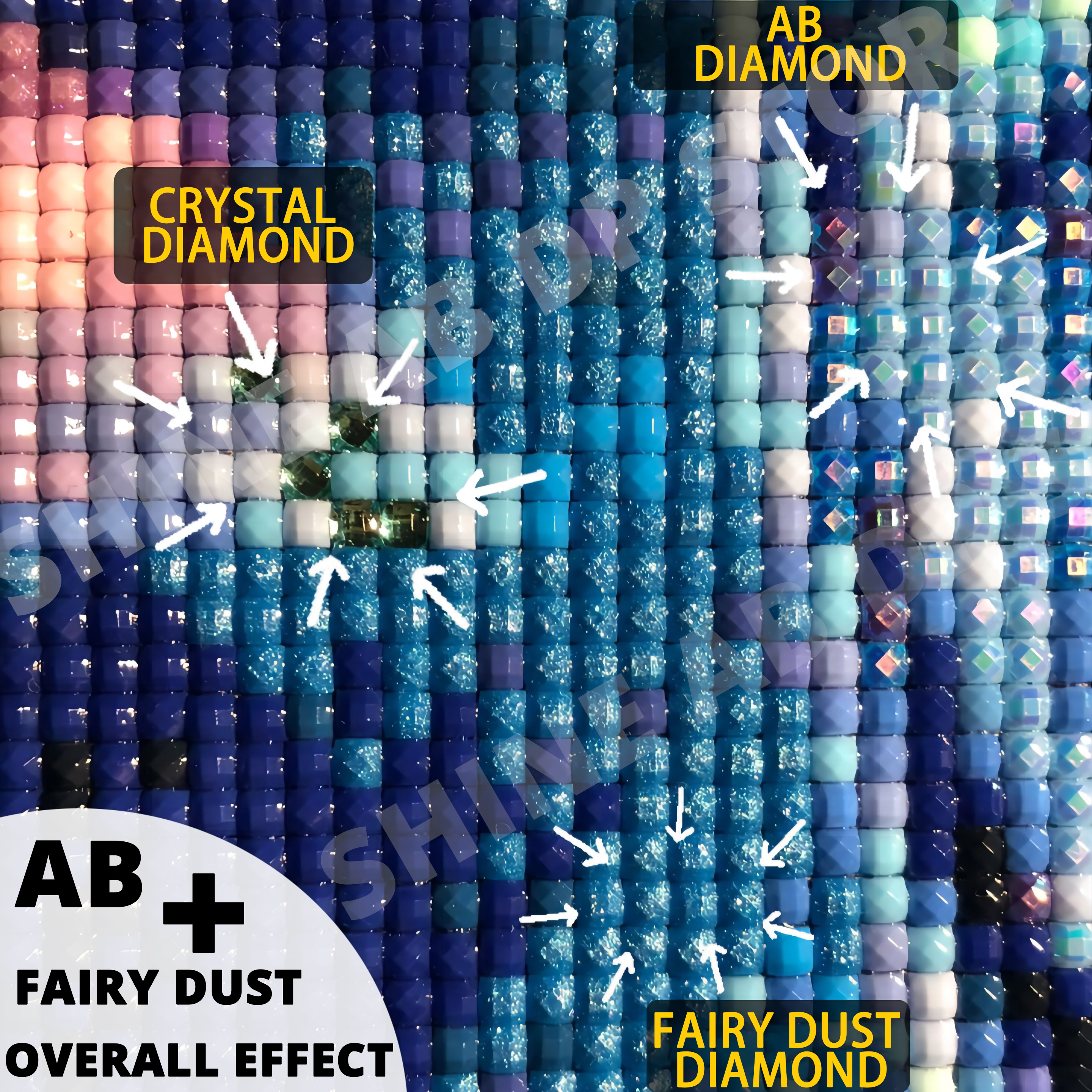 Resin Fairy Dust AB Diamond Pa - Resin Art With Rose ulasan dan harga