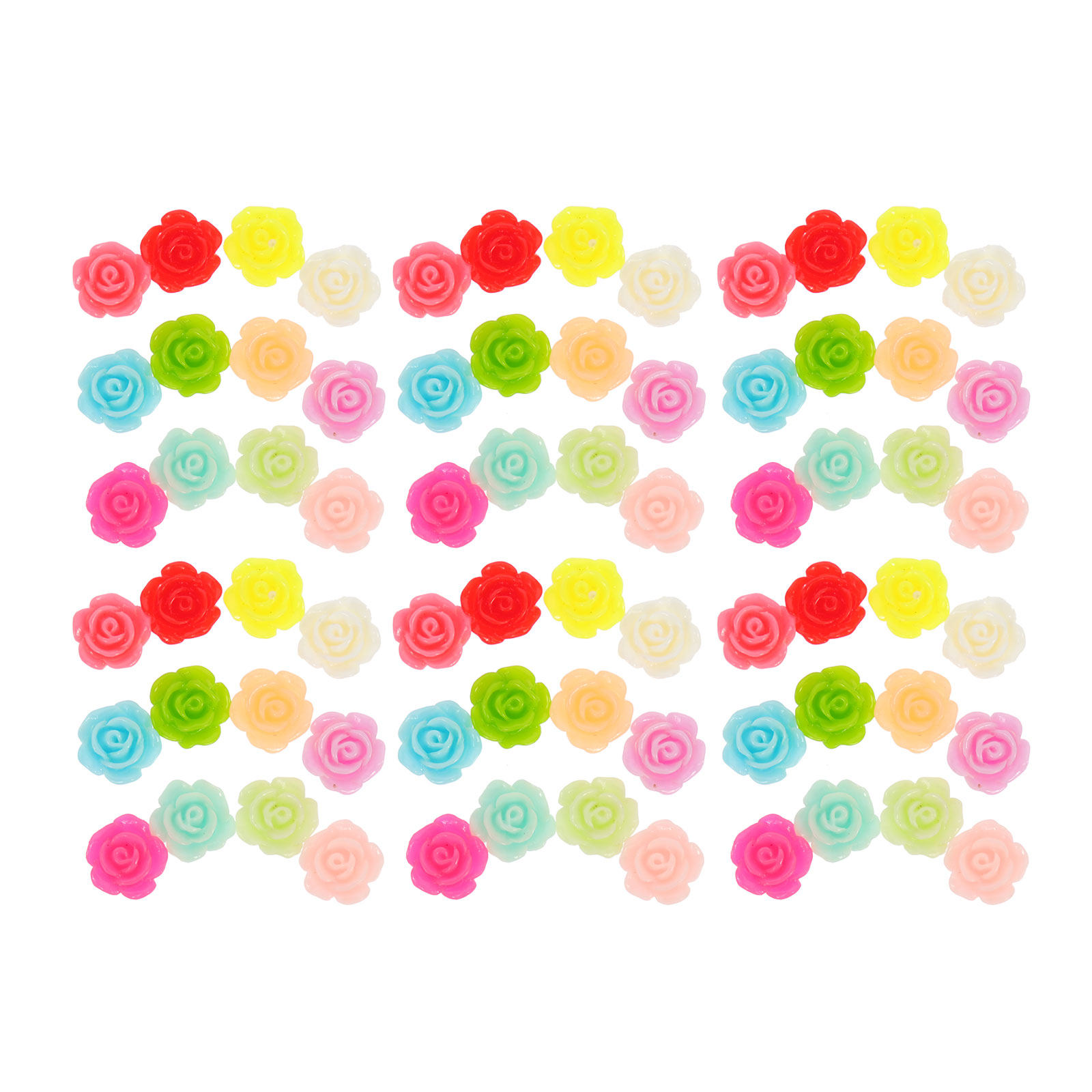 50Pcs Rose Flower Resin Decors - Resin Art With Rose ulasan dan harga