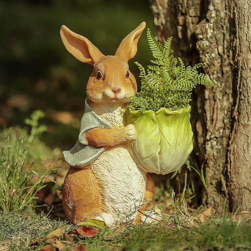 Outdoor Garden Statues Rabbit  - Resin Art Craft ulasan dan harga