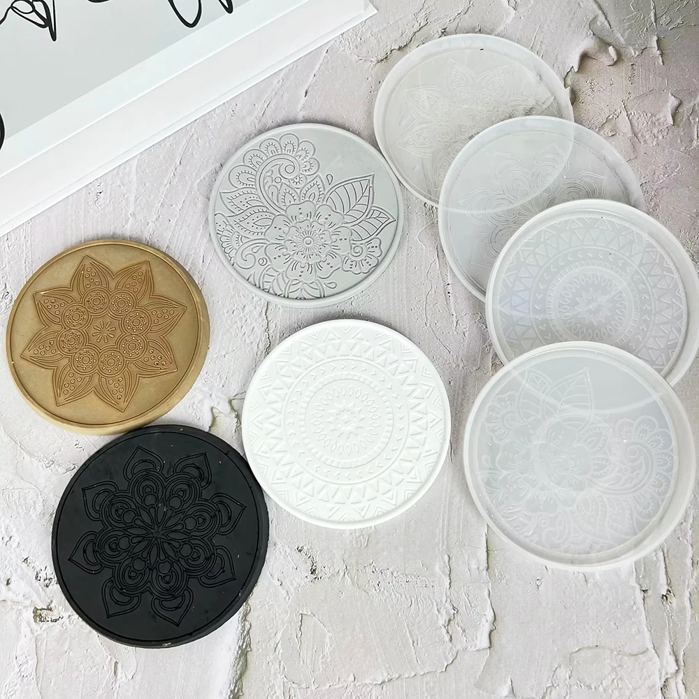 Mandala Round Coaster Resin Si - Resin Art Coasters ulasan dan harga