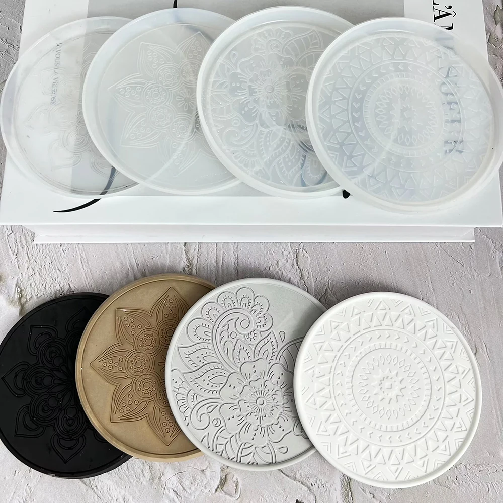 Mandala Round Coaster Resin Si - Resin Art Coasters ulasan dan harga