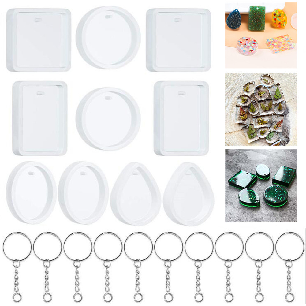 20Pcs/Set DIY Keychain Pendant - Resin Art Tool Kit ulasan dan harga
