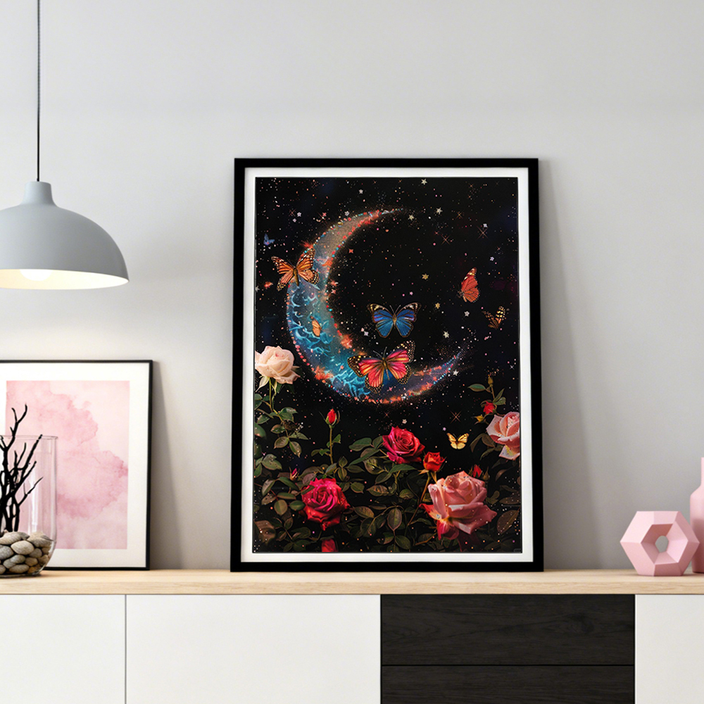 HUACAN Diamond Painting 5d Moo - Resin Art With Rose ulasan dan harga