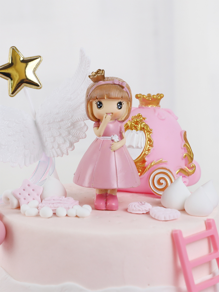 Pink Castle Girl Bow little Pr - Resin Art Alphabet ulasan dan harga
