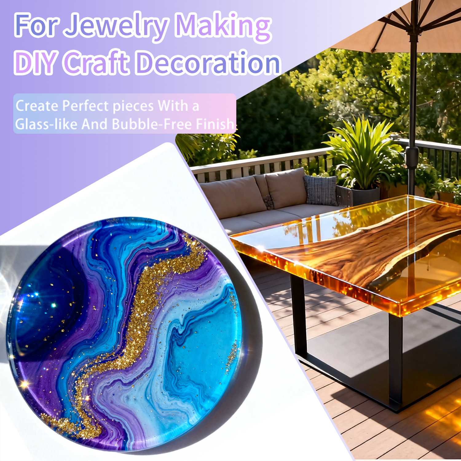 200g UV Resin Crystal Clear Ha - Resin Art Epoxy ulasan dan harga