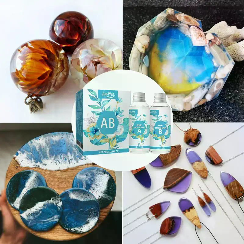 AB Glue Transparent Crystal Gl - Resin Art Epoxy ulasan dan harga