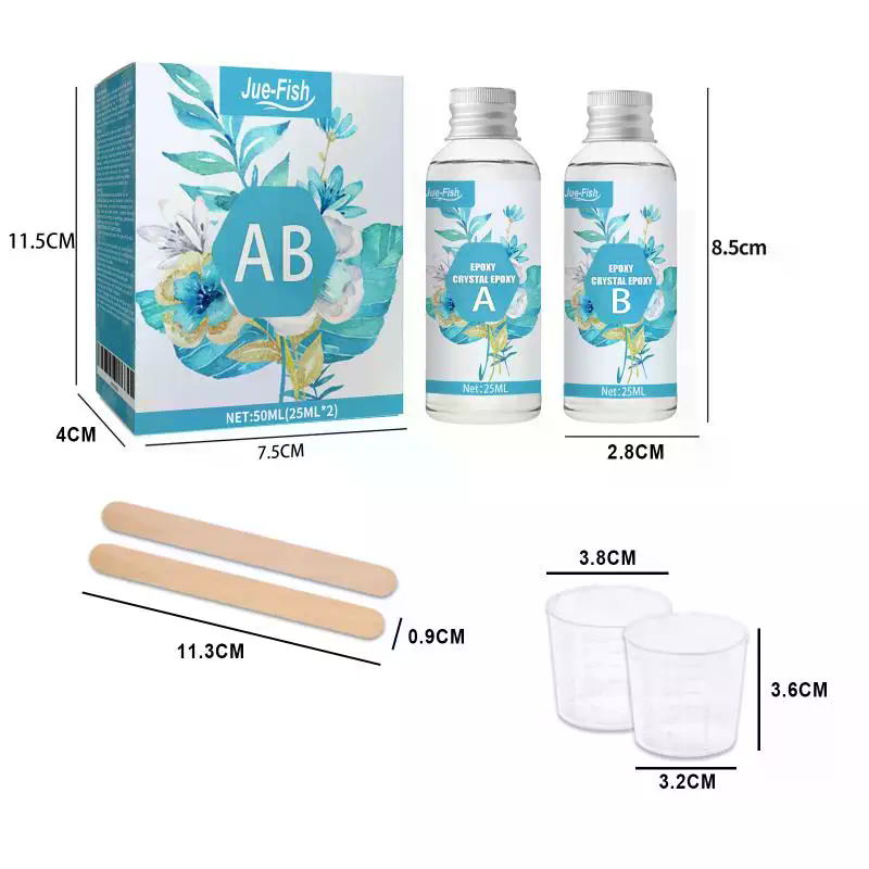 AB Glue Transparent Crystal Gl - Resin Art Epoxy ulasan dan harga