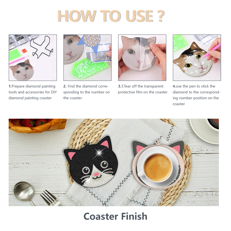 Diamond Painting Art Coasters  - Resin Art Coasters ulasan dan harga