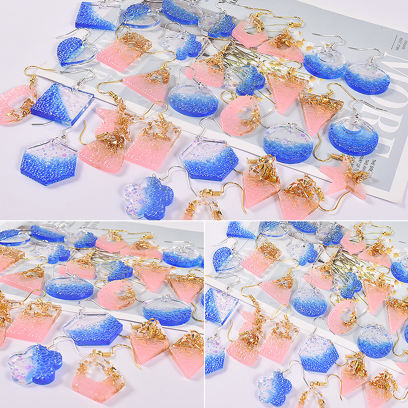 Earring Pendant Epoxy Silicone - Resin Art Alphabet ulasan dan harga