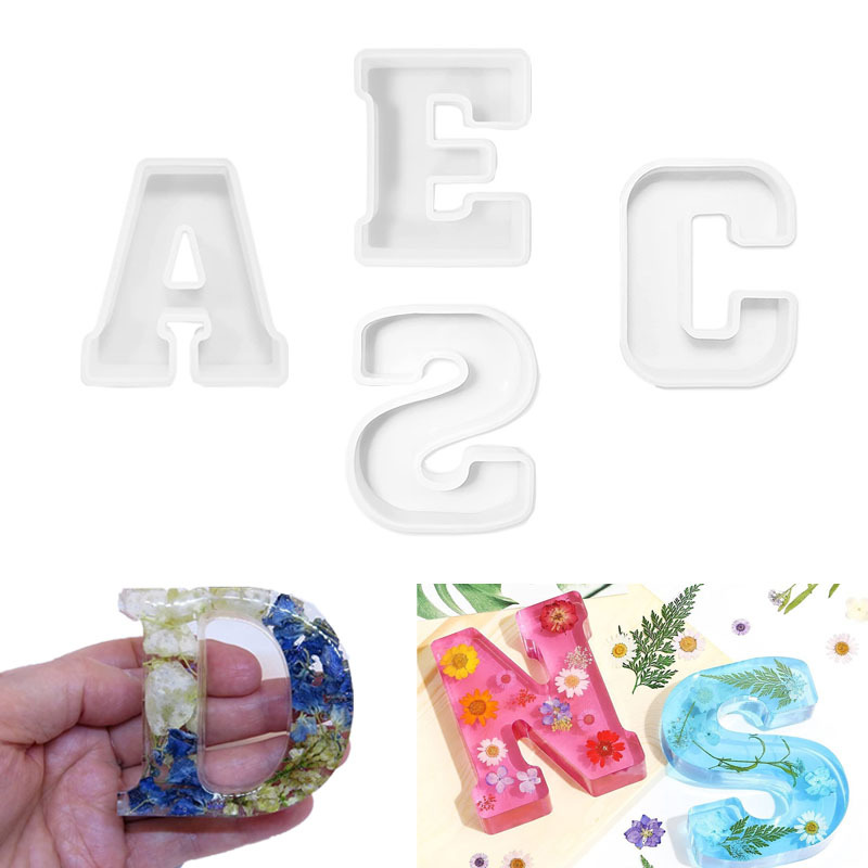 1pc A-Z Letter Silicone Molds  - Resin Art Alphabet ulasan dan harga