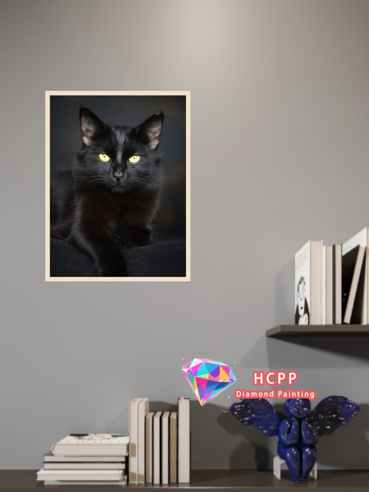 unframe Black Cat Animal Diamo - Resin Art Craft ulasan dan harga