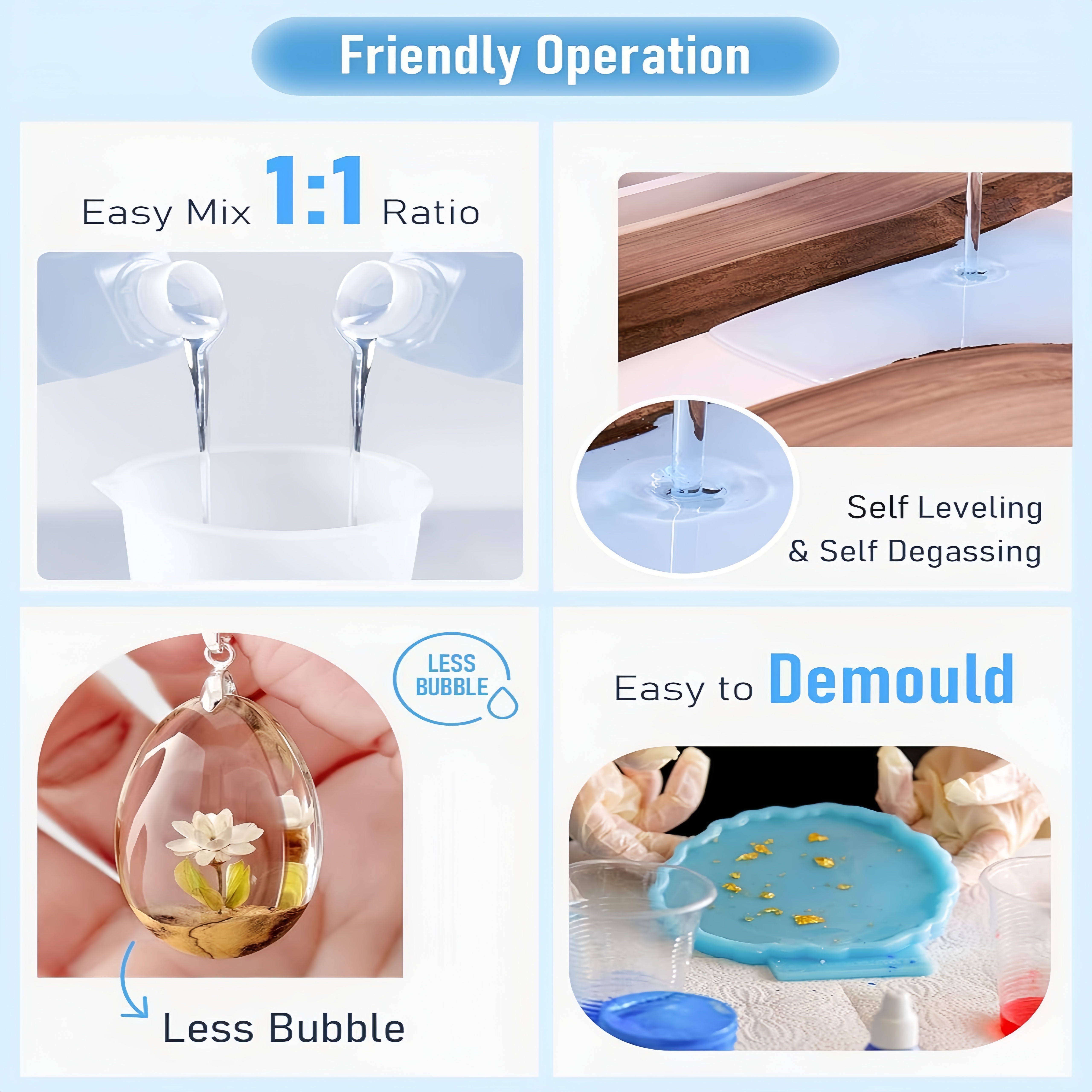 Epoxy Resin Kit 32OZ，Strong, B - Resin Art Ratio ulasan dan harga