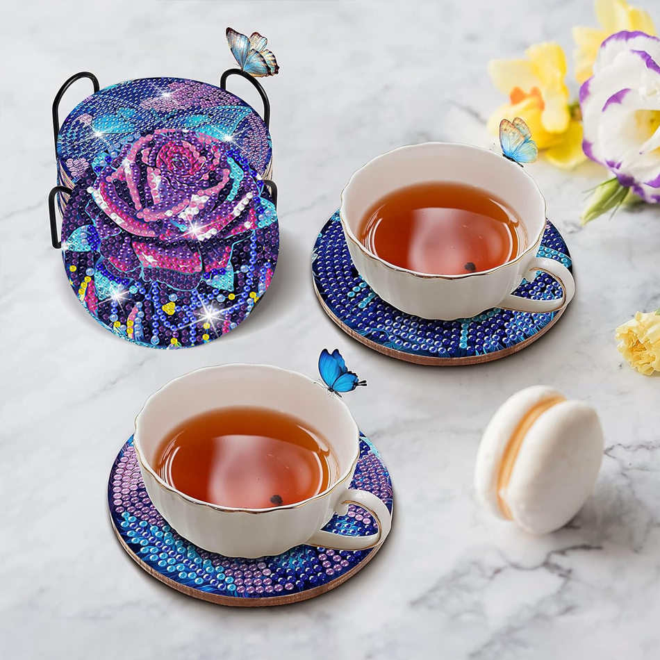 8pcs/Set DIY Diamond Painting  - Resin Art Coasters ulasan dan harga