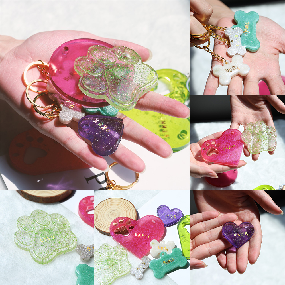 Cat Bear Paw Dog Bone Tag Pend - Resin Art Tool Kit ulasan dan harga
