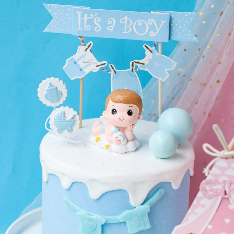 Gender Reveal Cake Decoration  - Resin Art Alphabet ulasan dan harga