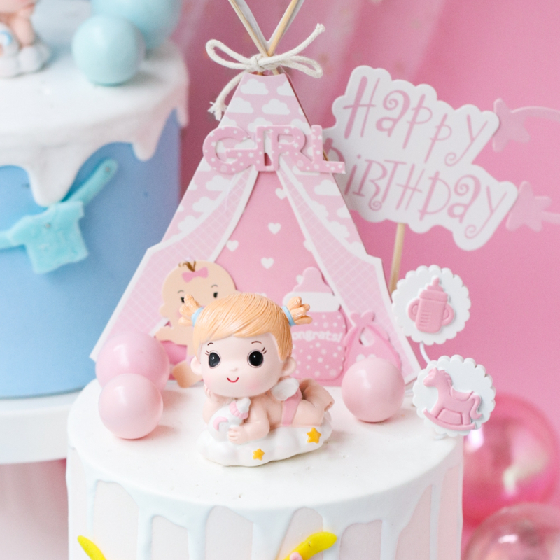 Gender Reveal Cake Decoration  - Resin Art Alphabet ulasan dan harga