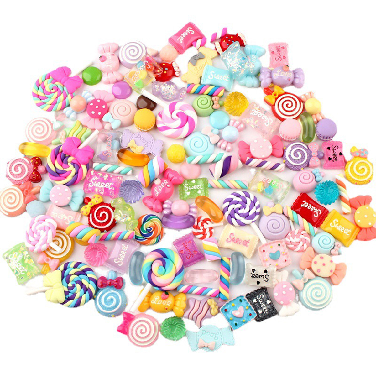 30pcs Random Candy Slime Charm - Resin Art Craft ulasan dan harga