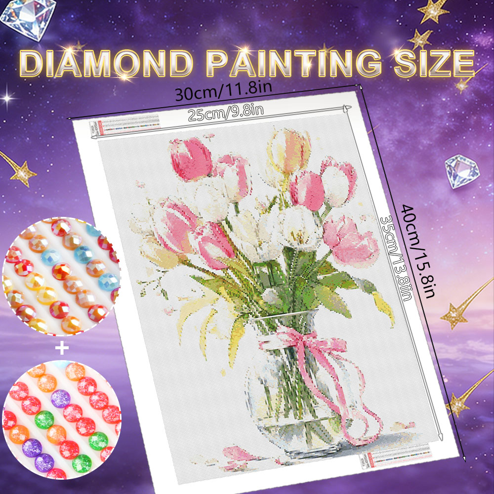 HUACAN Diamond Art Painting Ro - Resin Art With Rose ulasan dan harga