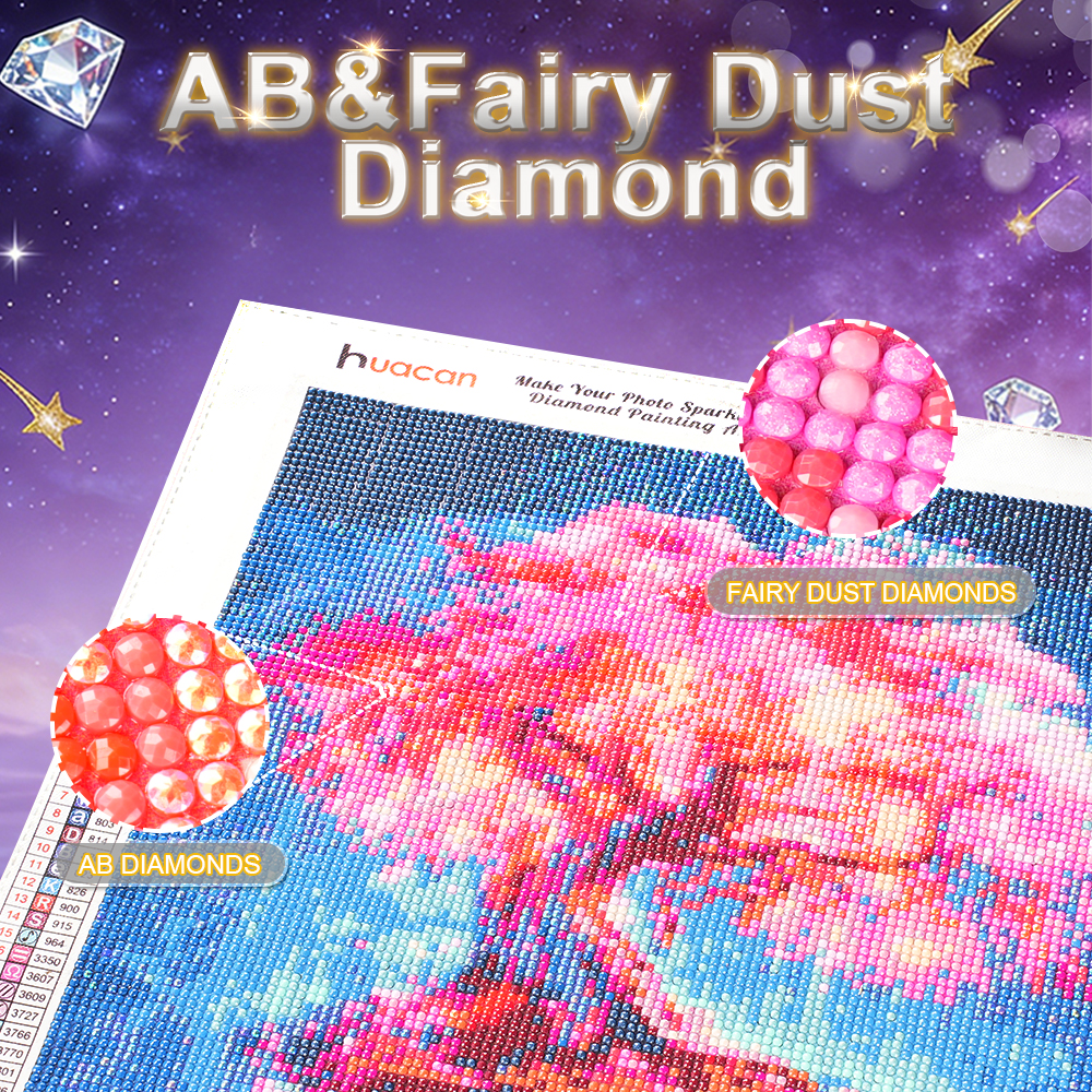HUACAN Diamond Art Painting Ro - Resin Art With Rose ulasan dan harga
