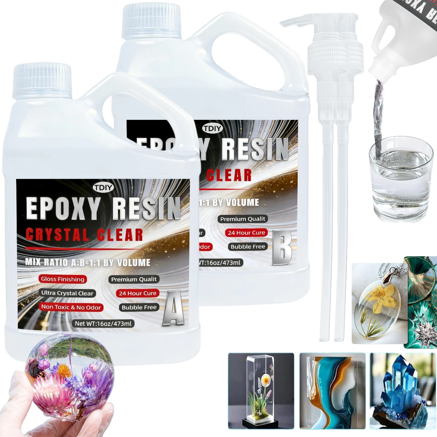1:1 Crystal Clear Epoxy Resin  - Resin Art Pro ulasan dan harga
