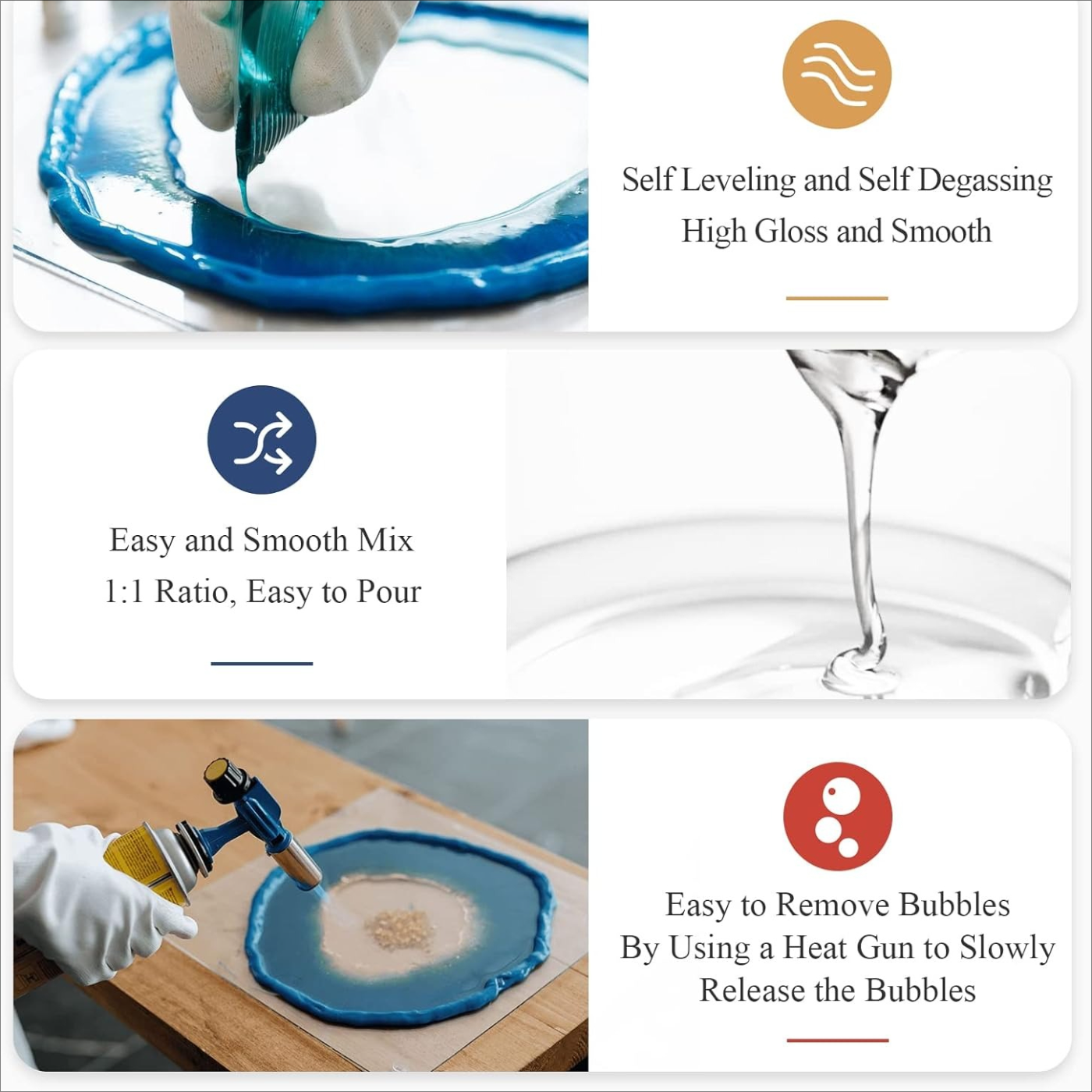 SIKEZHAN Crystal Clear Epoxy R - Resin Art Ratio ulasan dan harga