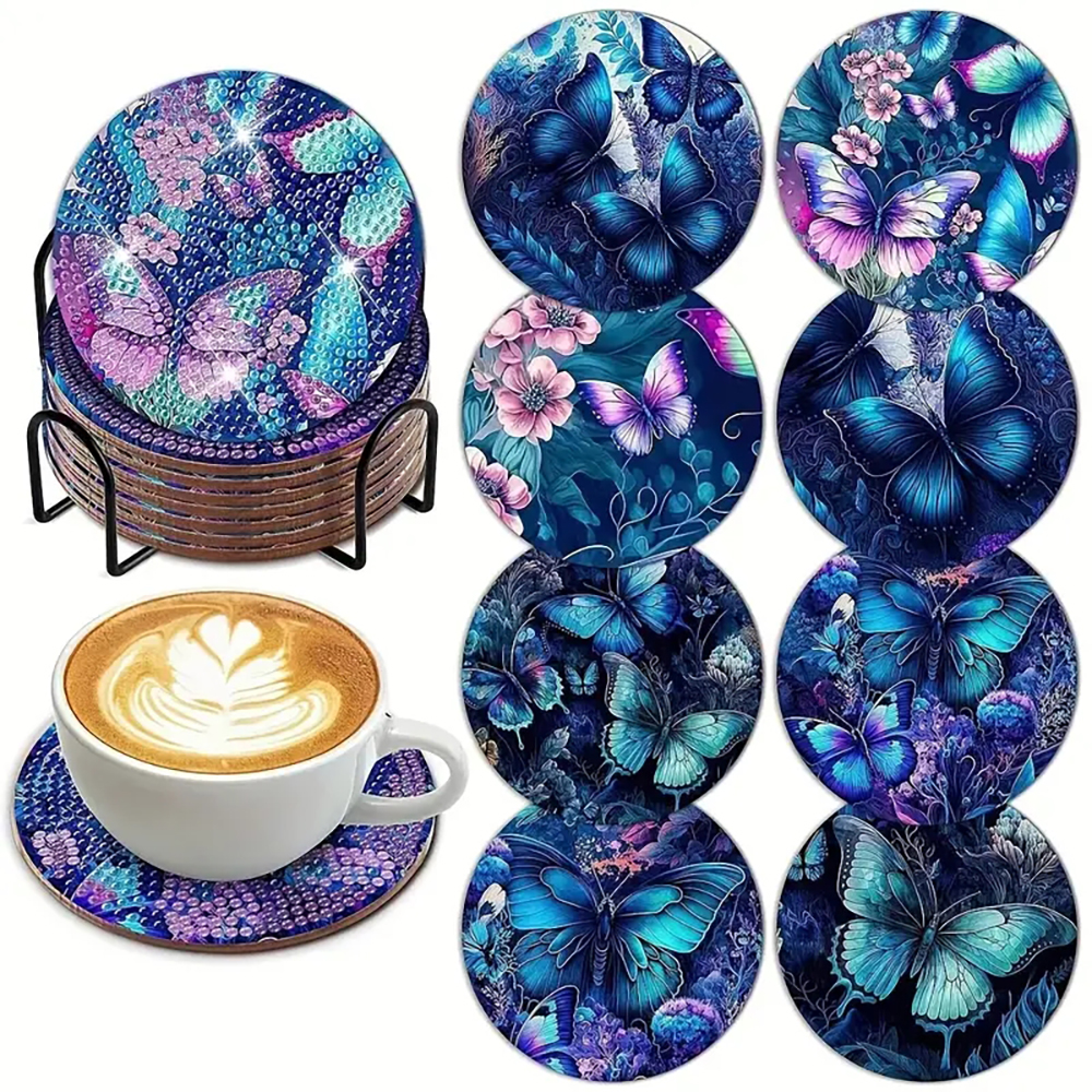 8 diamond art painting coaster - Resin Art Coasters ulasan dan harga