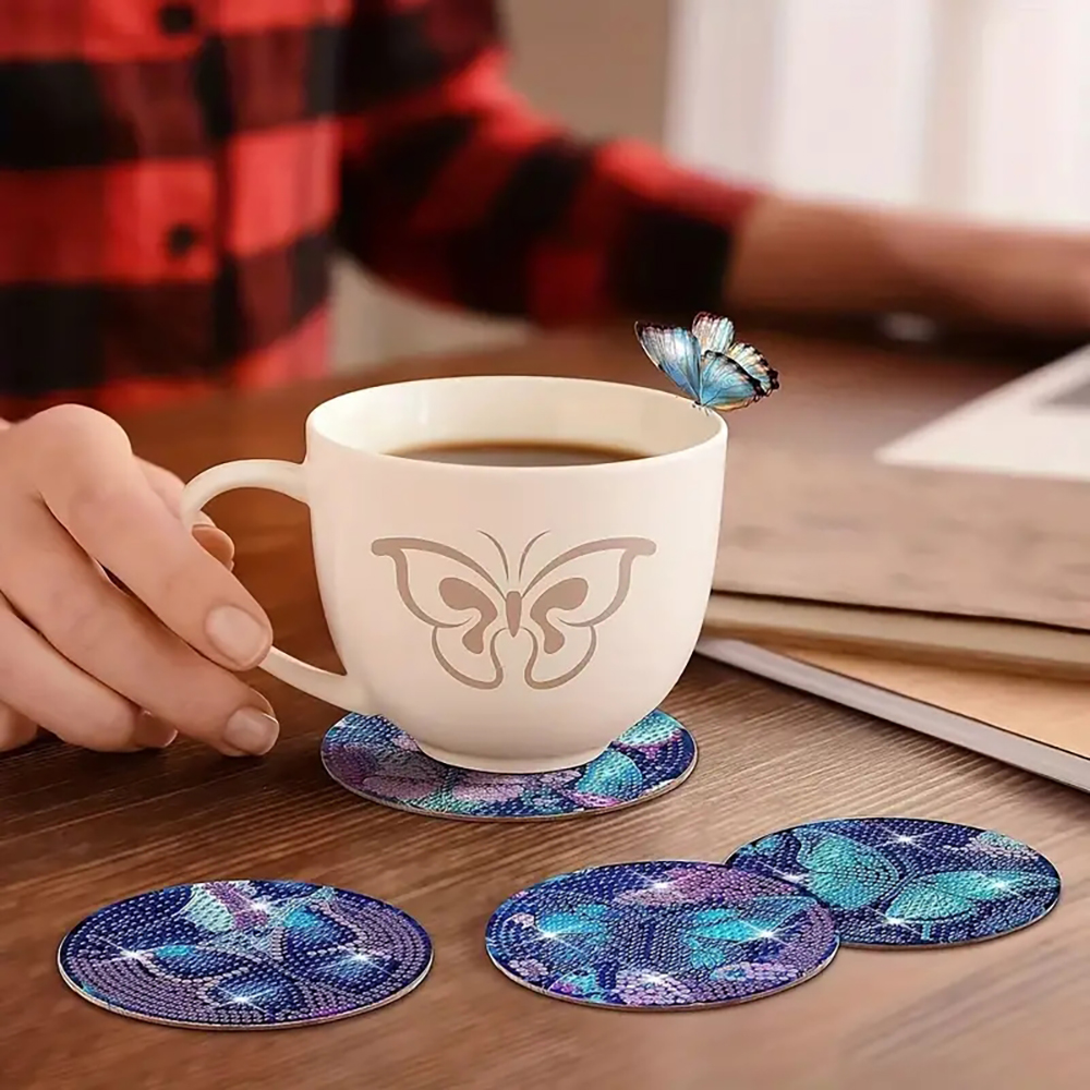 8 diamond art painting coaster - Resin Art Coasters ulasan dan harga