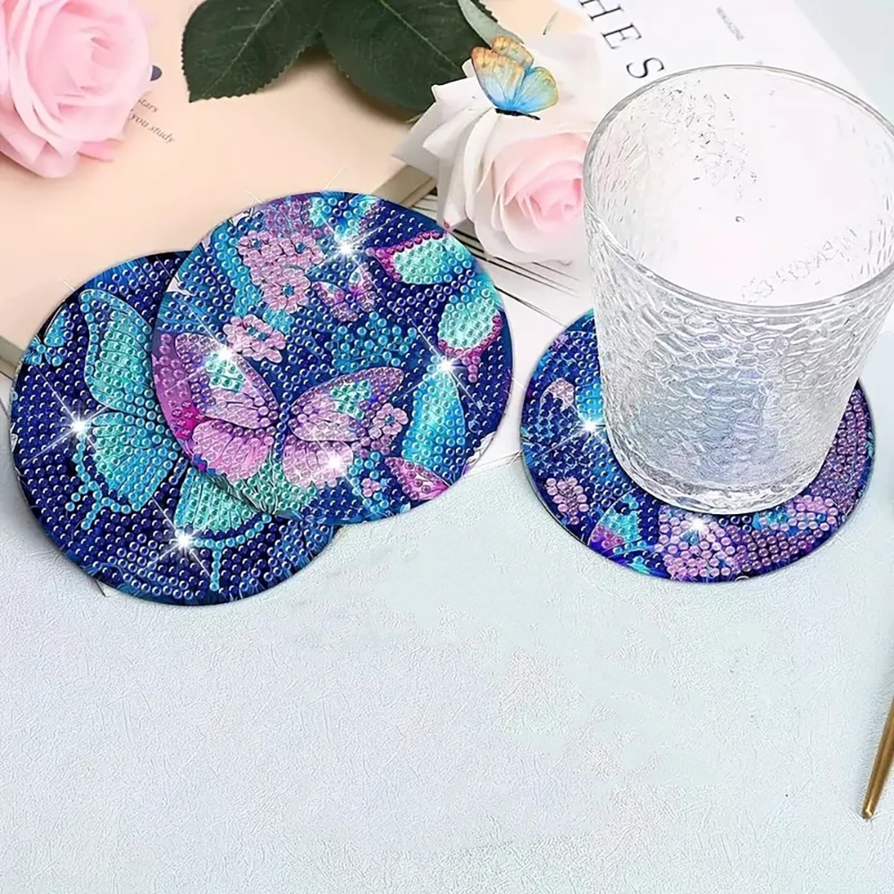 8 diamond art painting coaster - Resin Art Coasters ulasan dan harga