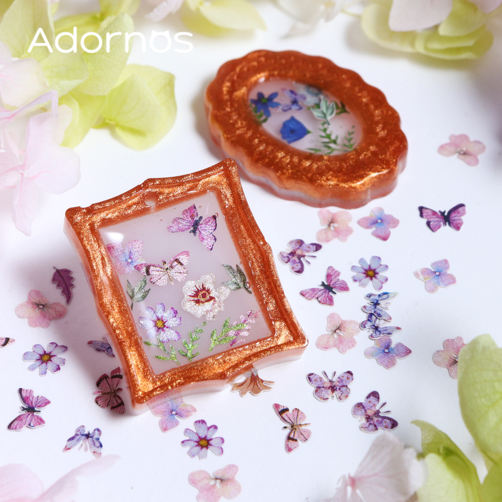180pcs/box Wood Pulp Flowers C - Resin Art Design ulasan dan harga
