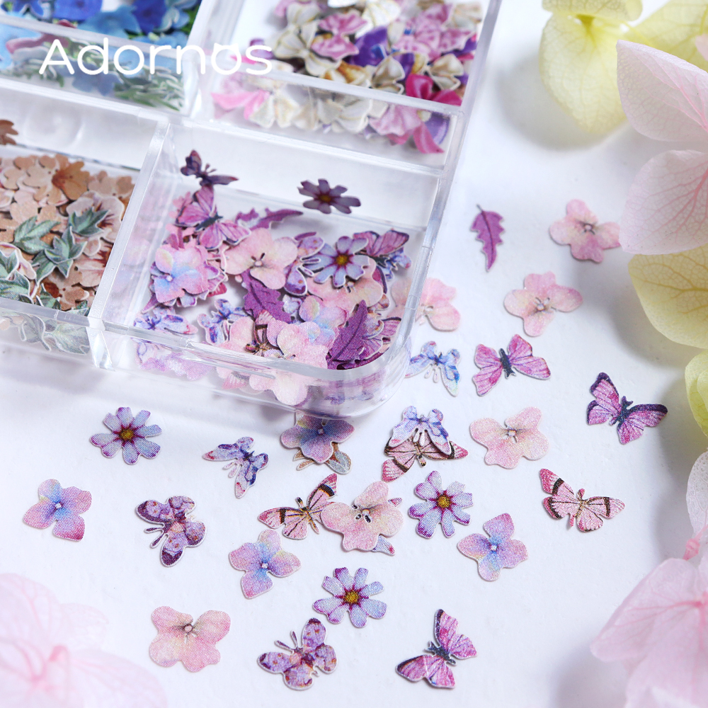180pcs/box Wood Pulp Flowers C - Resin Art Design ulasan dan harga