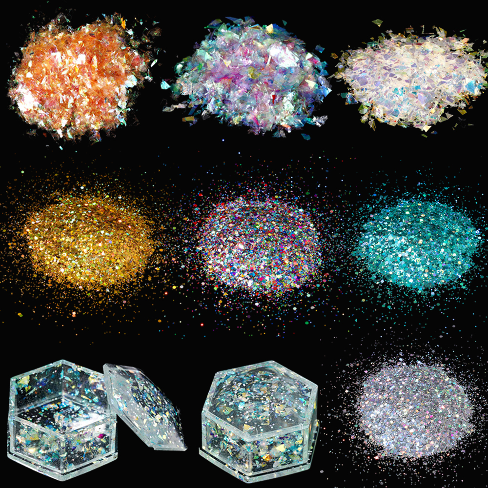 10g Irregular Shiny AB Mirror  - Epoxy Resin Ab ulasan dan harga