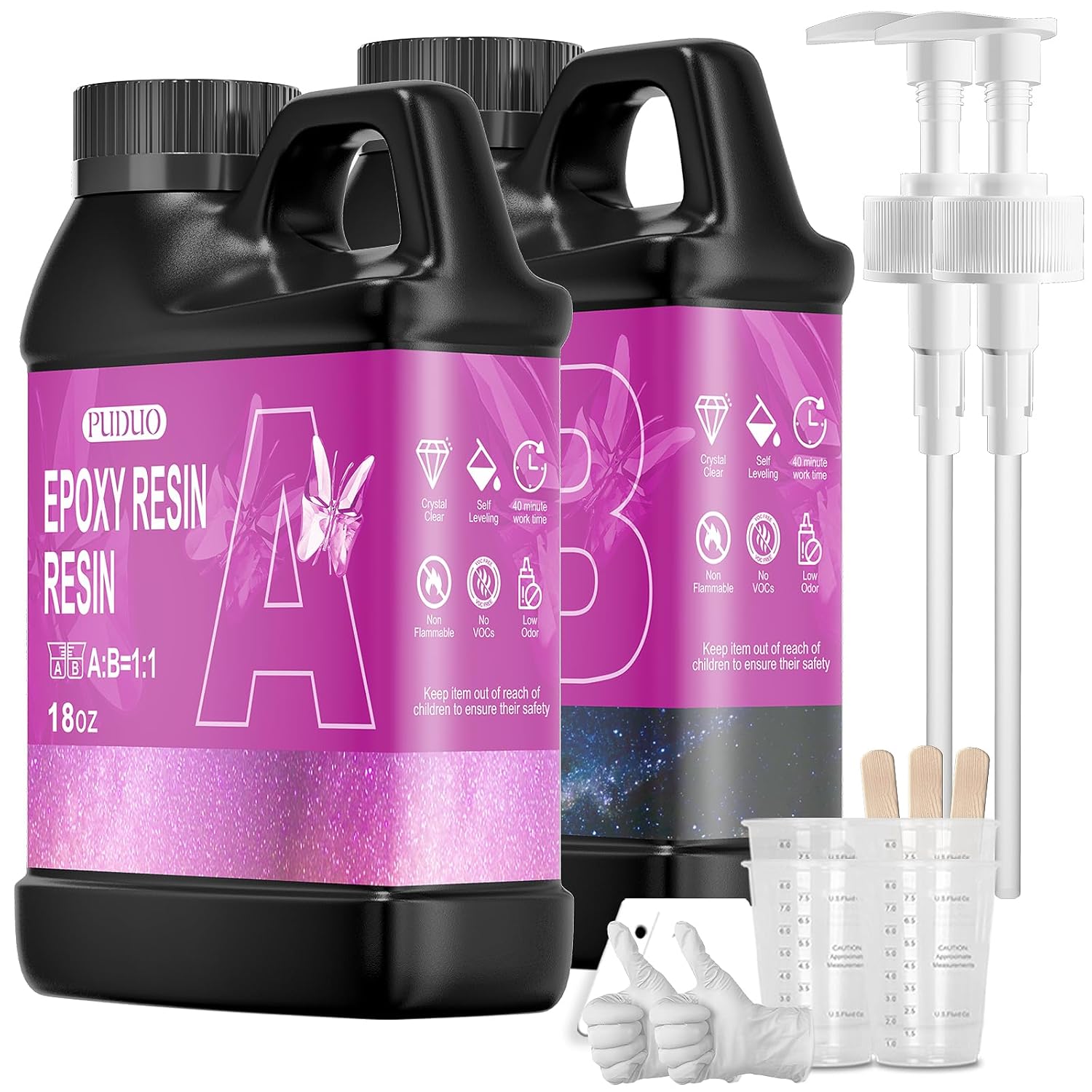 Epoxy Resin Kit 36OZ Crystal C - Resin Art Ratio ulasan dan harga