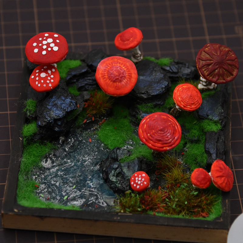 2pcs/set Mini Mushroom Silicon - Resin Art Tool Kit ulasan dan harga